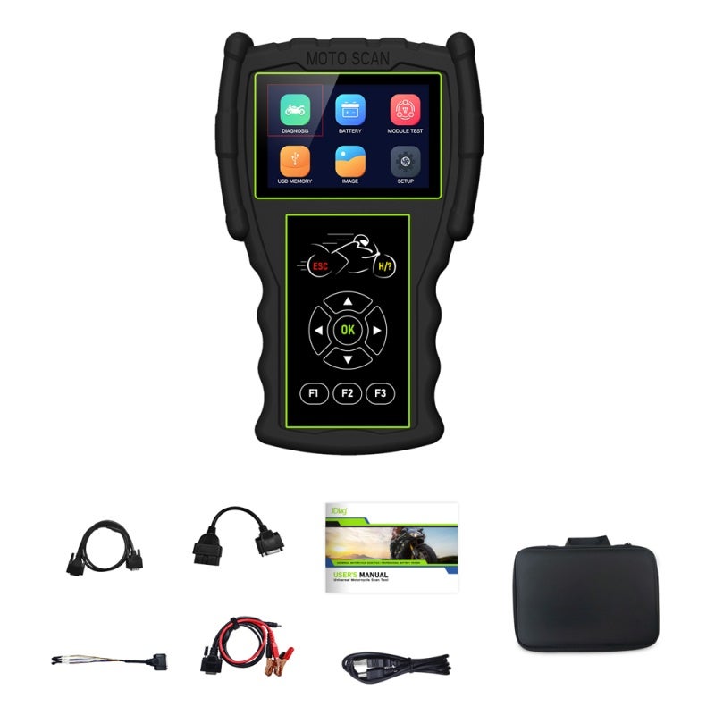 JDiag Motorcycle Code Scanner Dual System Diagnostic Scan Tool LCD Digital Battery Analyzer Engine Fault Code Reader Support Multi-Language - Image 5