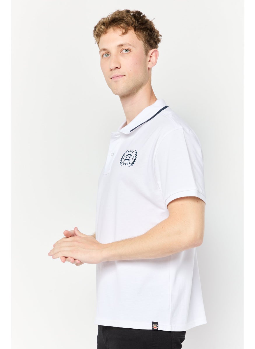 Paul Frank Men Regular Fit Graphic Print Short Sleeves Polo Shirt, White  - Image 2
