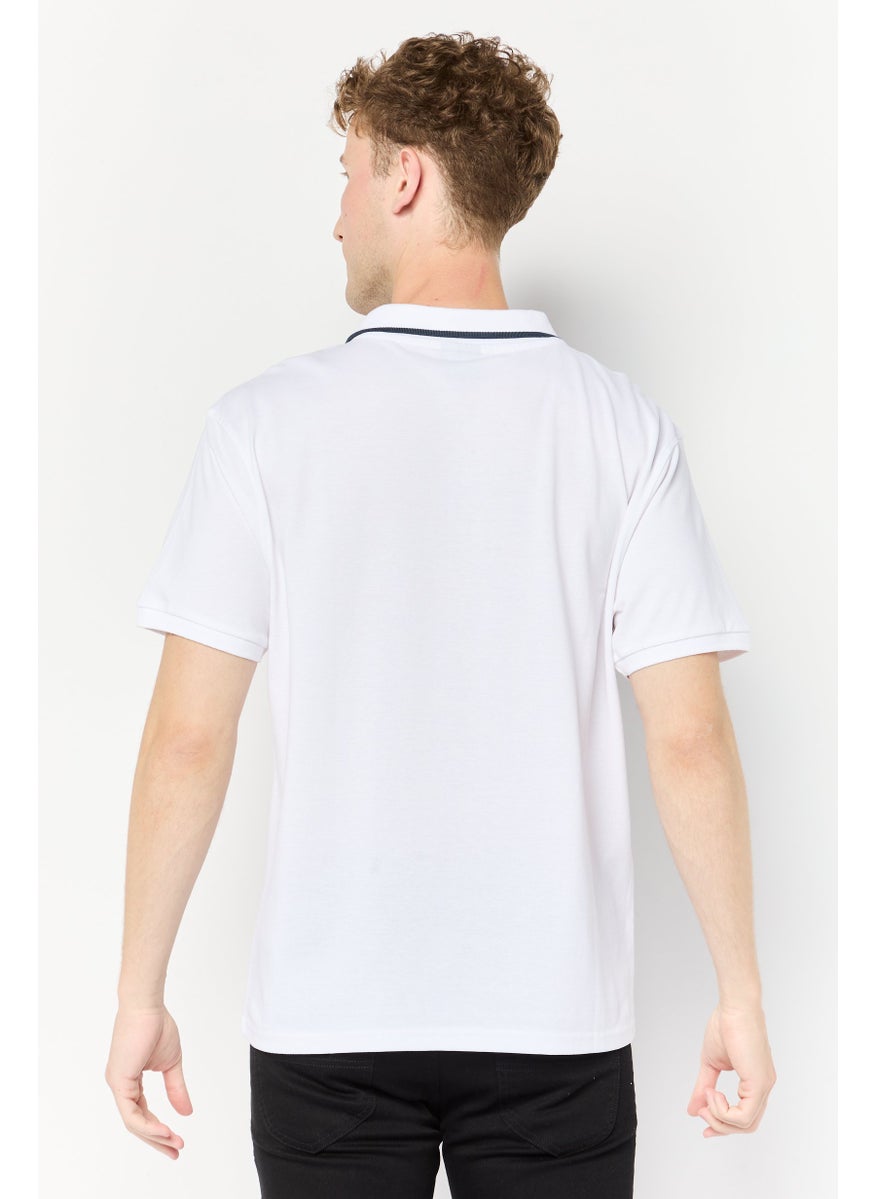 Paul Frank Men Regular Fit Graphic Print Short Sleeves Polo Shirt, White  - Image 3