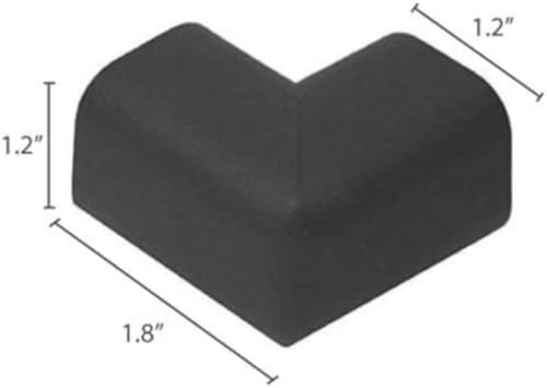 KidKusion 4Piece Safety Corner Cushion Black Child Proofing Corner Guard Made in USA Child Safety Home Furniture Safety Bumper Baby Proof Table Protector 4 Count Pack of 1 - Image 3
