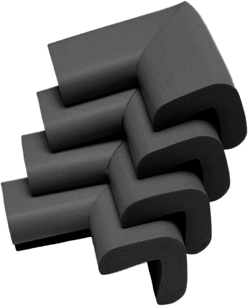 KidKusion 4Piece Safety Corner Cushion Black Child Proofing Corner Guard Made in USA Child Safety Home Furniture Safety Bumper Baby Proof Table Protector 4 Count Pack of 1 - Image 4