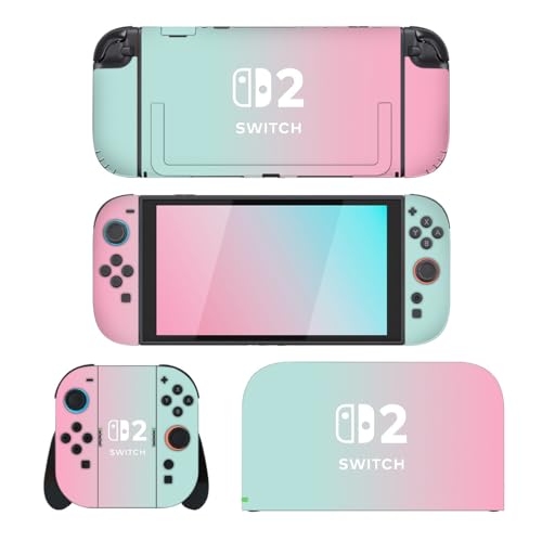 PEYANZ Vinyl Skin Compatible with Nintendo Switch 2(2025) | Dockable Protective Cover | Cute Pink Kawaii Anime Vinyl Wrap Decal Cover | Easy Installation | Bubble-Free - Image 1