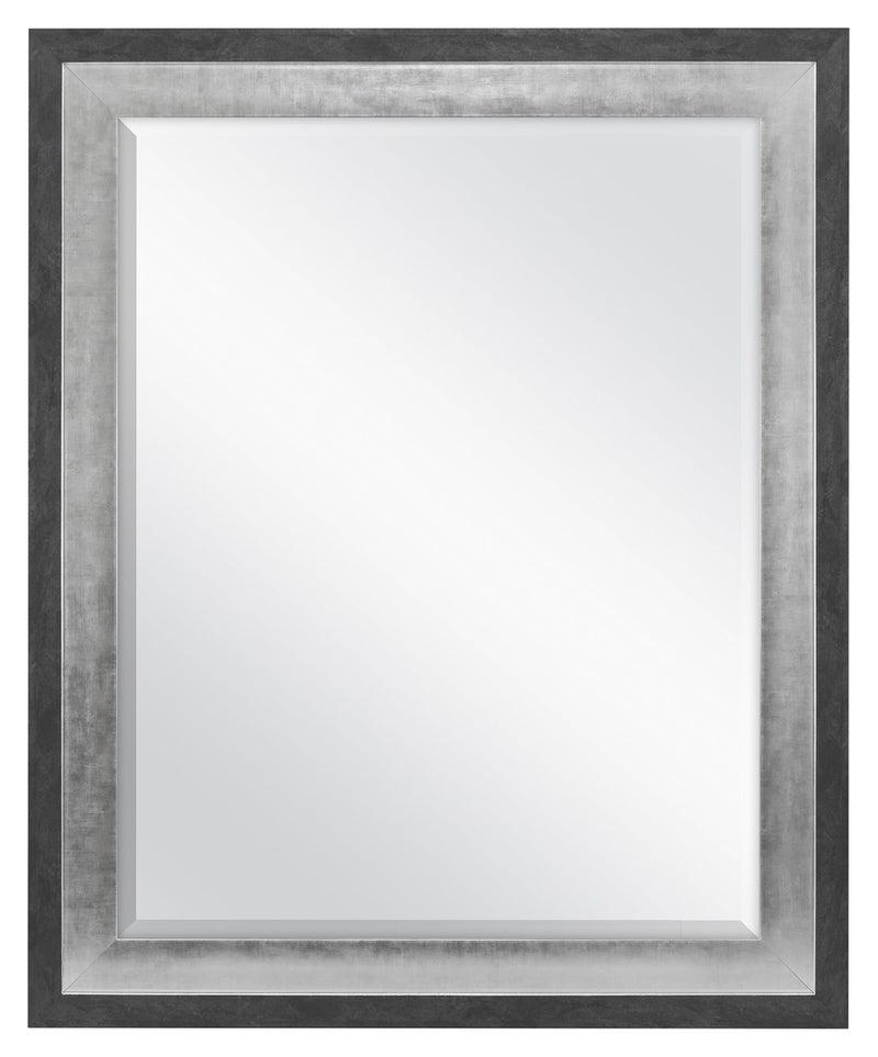 MCS 22x28 Inch Wall Mirror 28x34 Inch Overall Size Concrete with Silver Finish