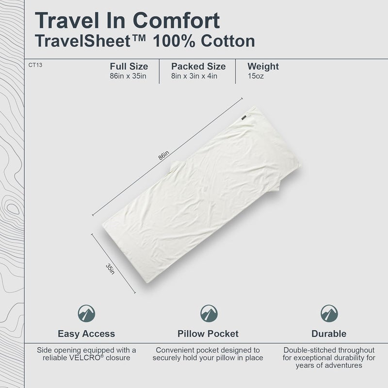 Cocoon - Premium - TravelSheet - - Cotton - Monk's Red - Regular - Image 5