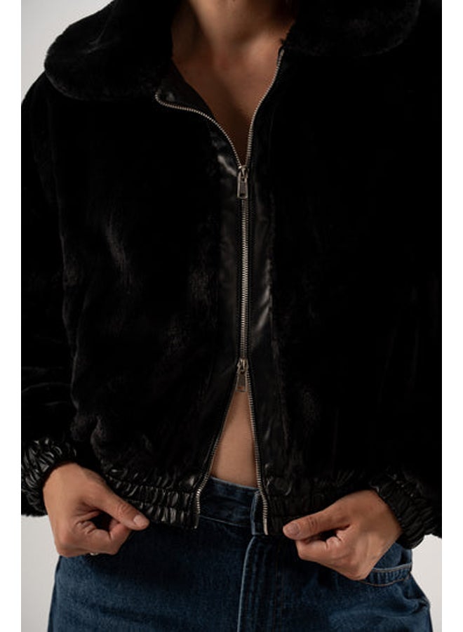 ASTK Zip Up Fur Jacket - Image 2