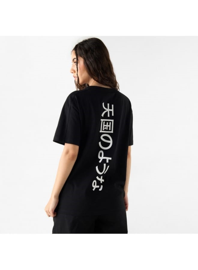 SP Characters Anime Print T-shirt with Crew Neck and Short Sleeves - Image 3