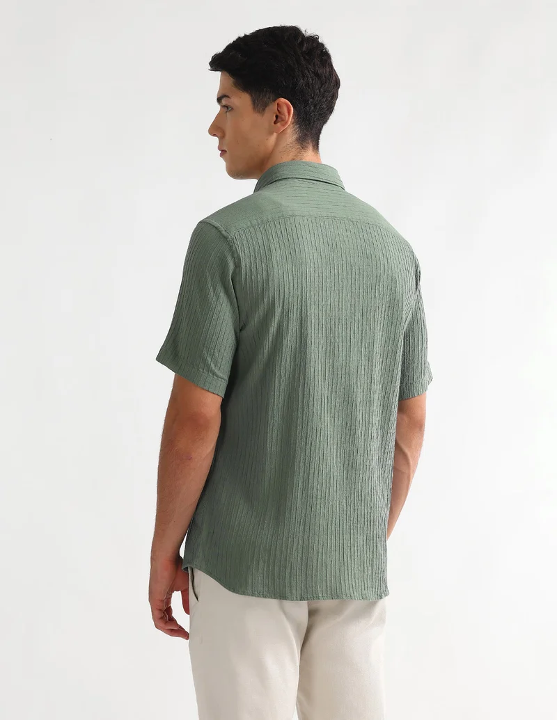 Arrow Green Dobby Regular Fit Shirt for Men | Best Price UAE