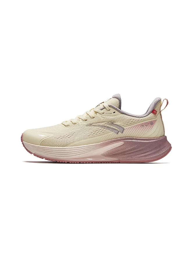 ANTA ANTA Rocket 6th generation | Nitrogen technology water-repellent racing running shoes women's yellow shoes cushioning plaid breathab
