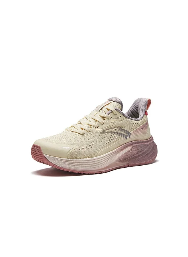 ANTA ANTA Rocket 6th generation | Nitrogen technology water-repellent racing running shoes women's yellow shoes cushioning plaid breathab