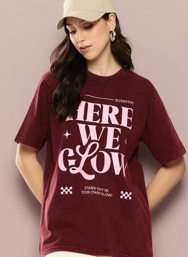 Dillinger Women Acid Washed Oversized T-Shirt