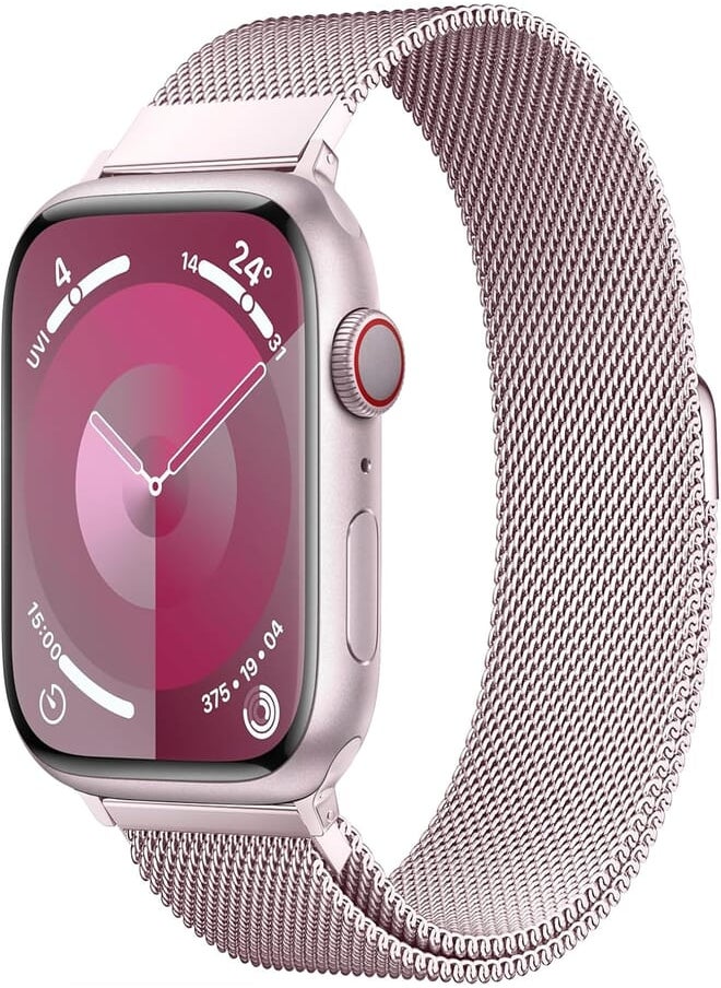 BRG BRG Stainless Steel Loop Compatible with Apple Watch Band 38mm 40mm 41mm 42mm 44mm 45mm 49mm, Magnetic Clasp Replacement Band for iwatch Series Ultra 1/2 SE 9 8 7 6 5 4 3 2 1 