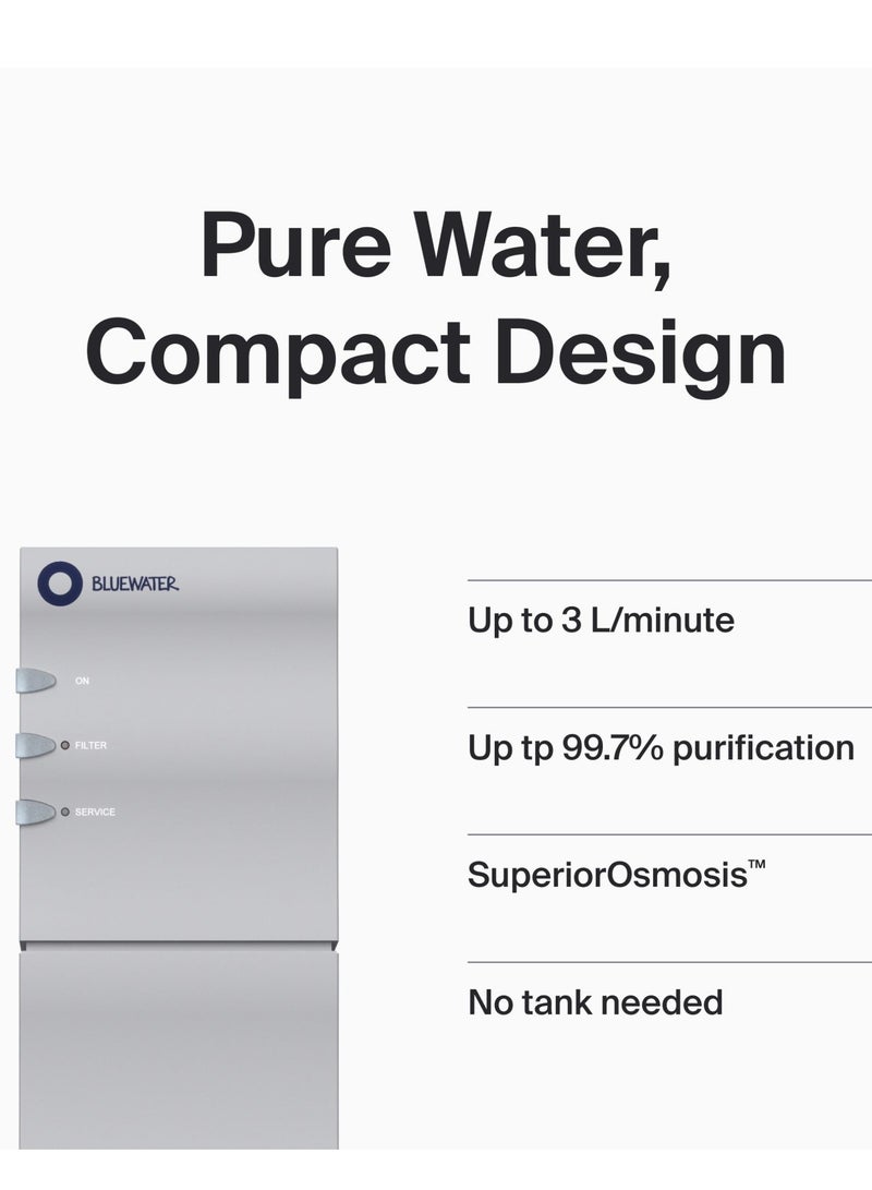 Bluewater Spirit 300CP SuperiorOsmosis™ Water Purifier | Direct Flow | Up to 99.7% Pure Water | Up to 3800 L/Day | Up to 3 L/min | No Tank Required - 1 Year Warranty - Image 4