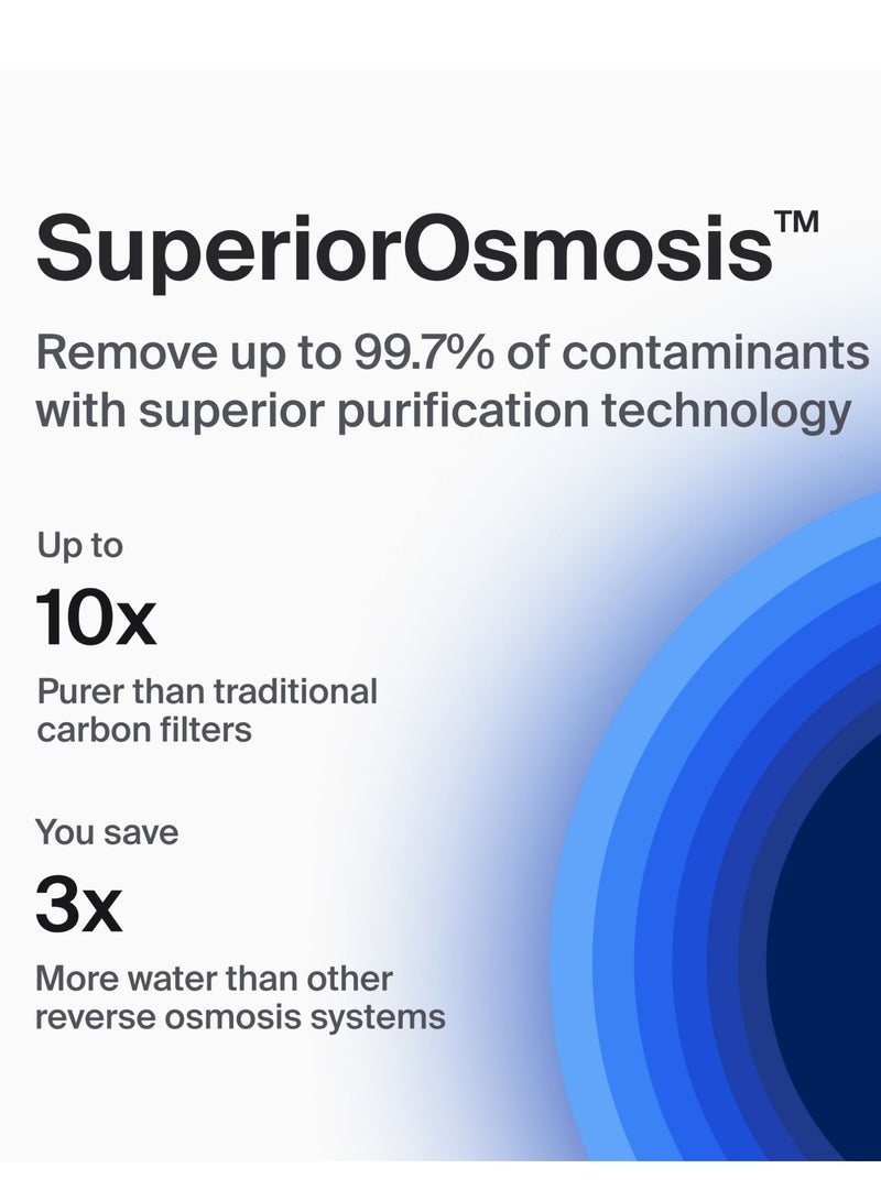 Bluewater Spirit 300CP SuperiorOsmosis™ Water Purifier | Direct Flow | Up to 99.7% Pure Water | Up to 3800 L/Day | Up to 3 L/min | No Tank Required - 1 Year Warranty - Image 5