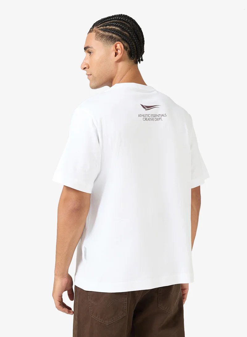 JACK & JONES Graphic Print Regular Fit Neck T-Shirt