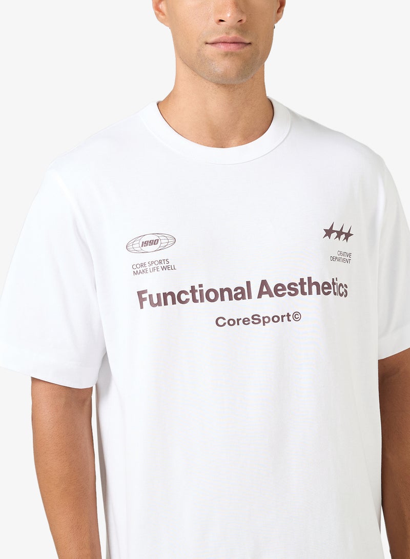 JACK & JONES Graphic Print Regular Fit Neck T-Shirt - Image 3