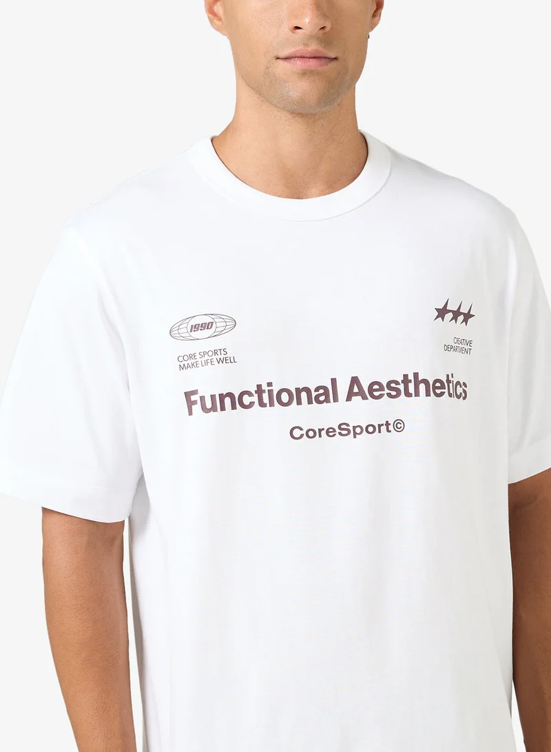 JACK & JONES  Graphic Print Regular Fit Neck T-Shirt for Men | Best Price UAE