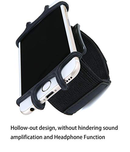 AOSTIHOT Wristband Armband Phone Holder, 360° Rotatable Sports Wristband for iPhone 11 Pro Max XR XS X 8 7 6 6s Plus, Galaxy, Google Pixel,Forearm Armband Phone Holder - Image 3