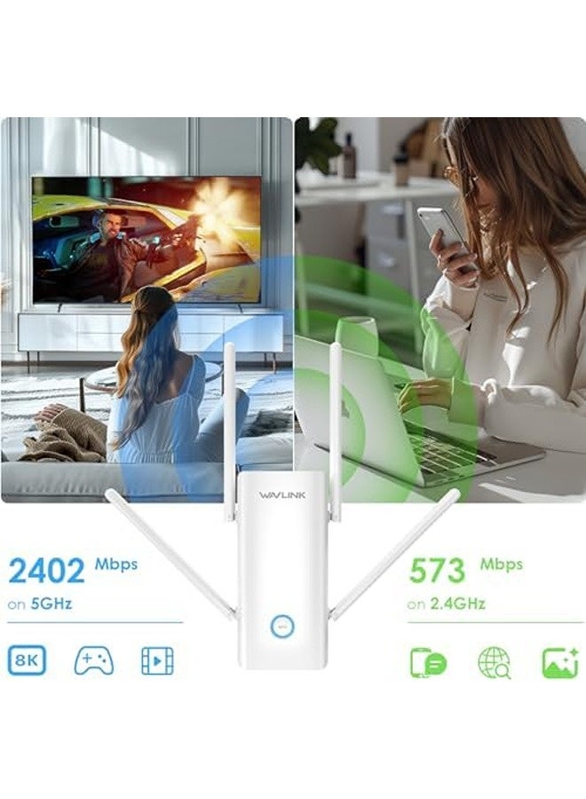 واف لينك مقوي واي فاي AX3000 بتقنية WiFi 6 | معزز إشارة ثنائي النطاق بسرعة 3000 ميجابت في الثانية، مزوّد بمنفذ إيثرنت جيجابت، وضع نقطة الوصول، إعداد بلمسة واحدة – تغطية 5GHz و2.4GHz للاستخدام المنزلي - Image 3