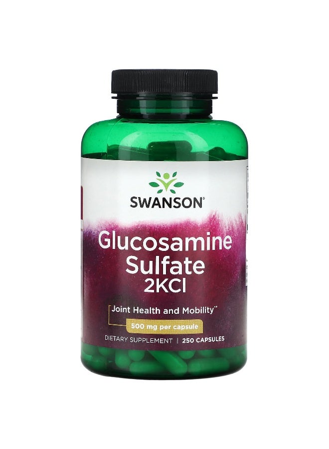 SWANSON Swanson, Glucosamine Sulfate 2KCI, 500 mg, 250 Capsules - Image 1