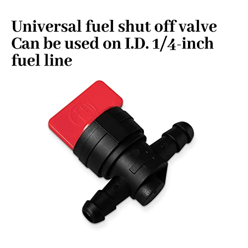 CLSR2U Fuel Shut Off Valve for Mower - 1/4" Fuel Cut Off Valve for Riding Lawn Mower Garden Tractor Pressure Washer Snowblower, in Line Fuel Gas Control Shut Off Valve Switches Tap for Small Engines 4 Packs - Image 4
