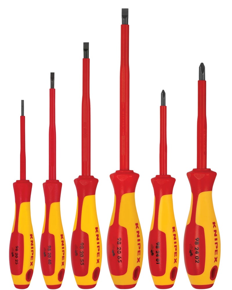 Knipex - 6 Pc Screwdriver Set, 1000V Insulated (9K989833US) - Image 1