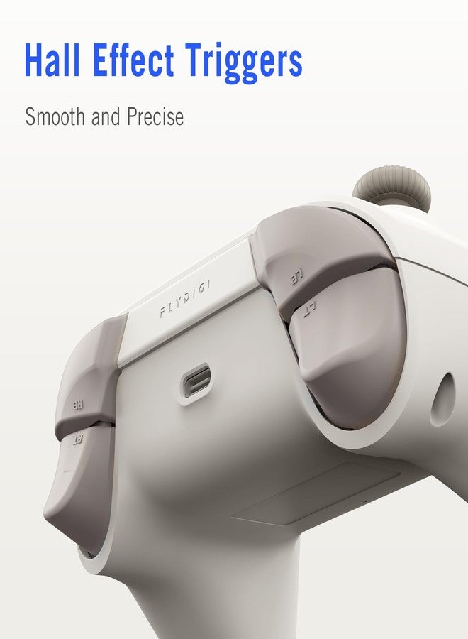 فلاي ديجي وحدة تحكم لاسلكية من FLYDIGI DuneFox، مزودة بعصا تحكم ومشغلات بتأثير هول، واهتزاز المقبض، و3 أوضاع اتصال، ووحدة تحكم متعددة المنصات لأجهزة الكمبيوتر/NS/Android/الكمبيوتر المحمول - Image 3