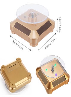 KASTWAVE Rotating Display Stand Solar Display Stand Turntable 360° Rotating Stand Solar Powered LED Electric Motorized Rotating Turntable Display Stand for Jewelry Photography Products Display  - Image 3