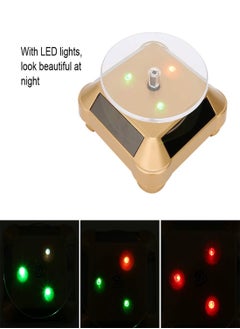 KASTWAVE Rotating Display Stand Solar Display Stand Turntable 360° Rotating Stand Solar Powered LED Electric Motorized Rotating Turntable Display Stand for Jewelry Photography Products Display  - Image 5