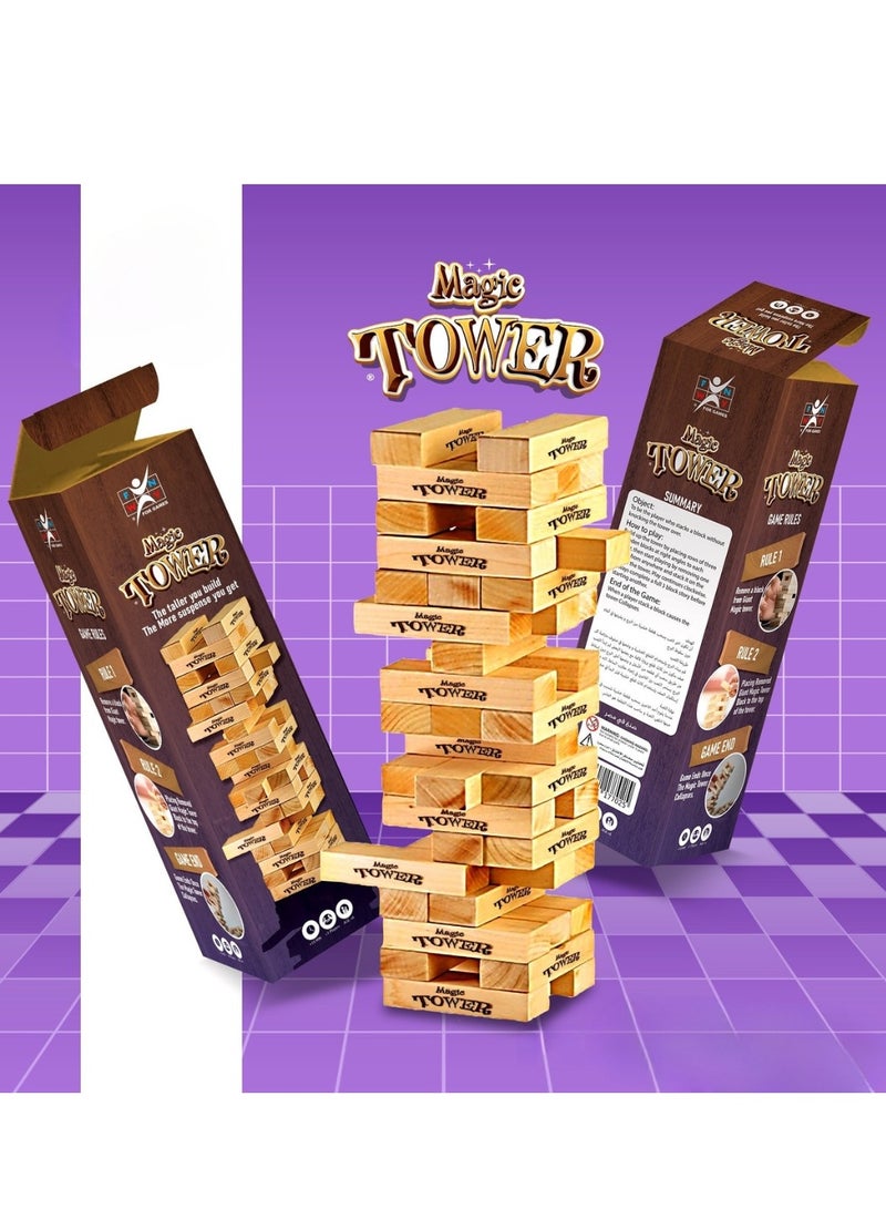 Classic Balance Game – Wooden Jenga for Family and Friends - Image 2