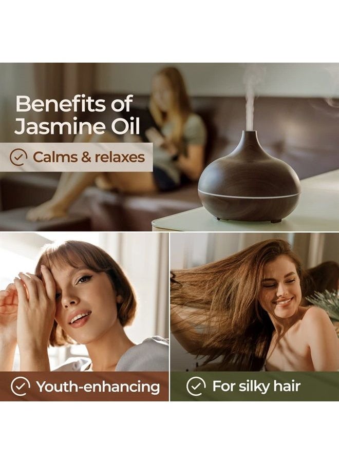 gya labs - Jasmine Essential Oil for Diffuser & Aromatherapy - 100% Natural Jasmine Oil Essential Oil for Diffuser, Skin, Hair, Massage & Aromatherapy (0.17 fl oz) - Image 1
