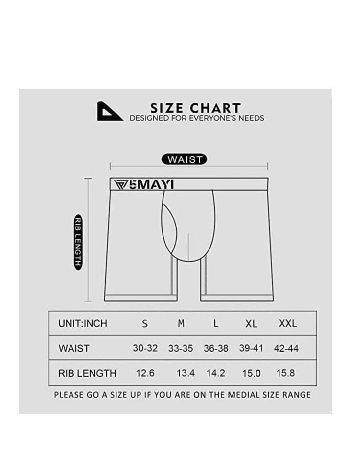 Y&D Natural Feelings Mens Boxer Shorts Soft Cotton Men Pack Breathable Underwear Briefs Size  XL - Image 5