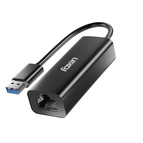Foxin USB to LAN Ethernet Adapter, 100 Mbps Network LAN Speed, RJ45 LAN Port, 9 cm Cable, for Windows/Mac/Linux, Compatible with Laptop, Desktop, Gaming Console | FLA 100U (Black) - Image 1