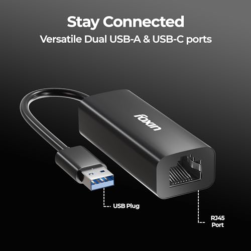 Foxin USB to LAN Ethernet Adapter, 100 Mbps Network LAN Speed, RJ45 LAN Port, 9 cm Cable, for Windows/Mac/Linux, Compatible with Laptop, Desktop, Gaming Console | FLA 100U (Black) - Image 3