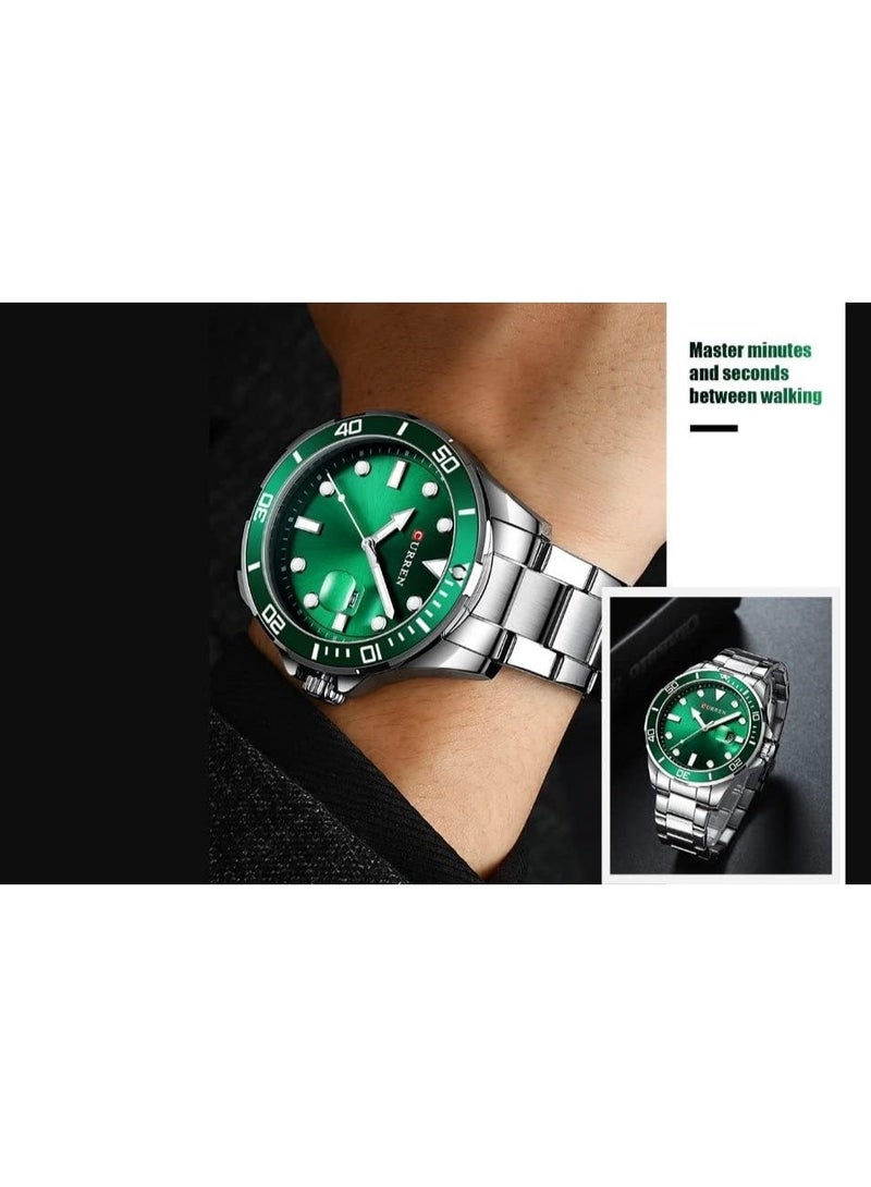 كارين ساعة يد كلاسيكية للرجال من الكوارتز - 47 مم - فضية - Image 3