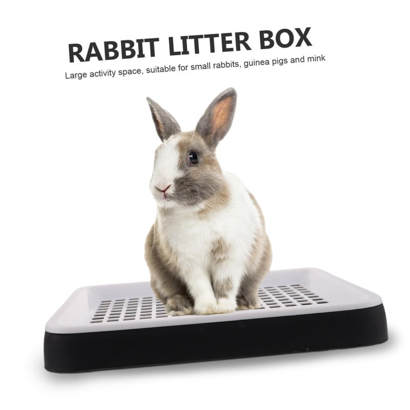 Bunny Litter Box Rabbit Toilet With Mesh Bottom Space Saving Durable Design For Guinea Pigs Small Animals - Image 4