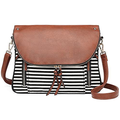 Bosidu Crossbody Bags for Women, Large Capacity Canvas Travel Purses and Handbags for Women, Shoulder Messenger Bag for Daily Use - Image 1