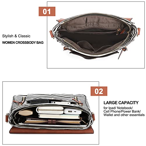 Bosidu Crossbody Bags for Women, Large Capacity Canvas Travel Purses and Handbags for Women, Shoulder Messenger Bag for Daily Use - Image 4
