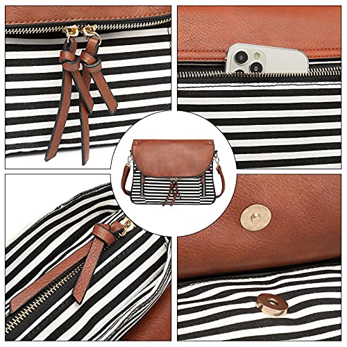 Bosidu Crossbody Bags for Women, Large Capacity Canvas Travel Purses and Handbags for Women, Shoulder Messenger Bag for Daily Use - Image 5