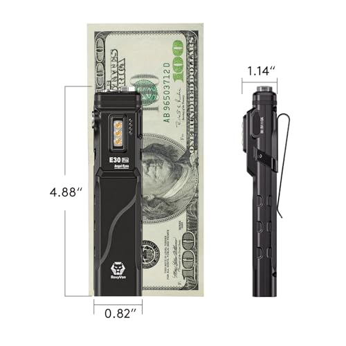 RovyVon Angel Eyes E30 Pro Rechargeable Flat EDC Flashlight - 3500 Lumens with Blacklight Red White Side Lights, Proximity Sensor, IPX8 Waterproof Pocket Light - Image 2