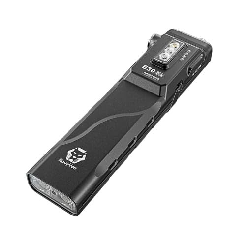 RovyVon Angel Eyes E30 Pro Rechargeable Flat EDC Flashlight - 3500 Lumens with Blacklight Red White Side Lights, Proximity Sensor, IPX8 Waterproof Pocket Light - Image 1