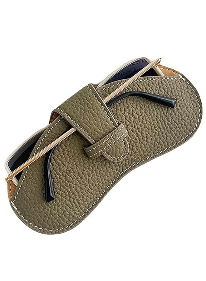 حافظة نظارات ناعمة وقابلة للحمل من الجلد الطبيعي العالمي، حافظة نظارات رفيعة للنظارات الشمسية ونظارات القراءة