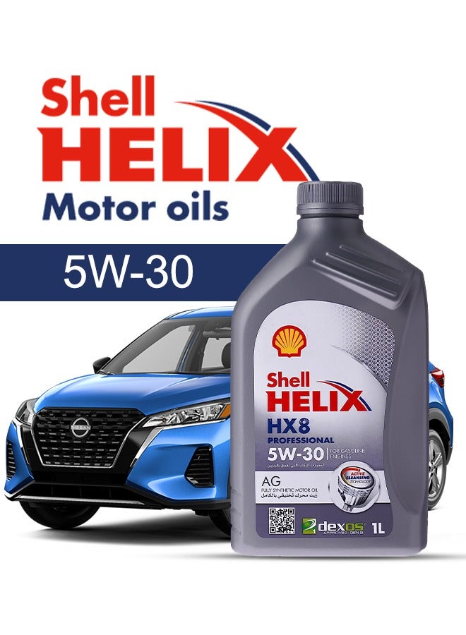 Engine Oil – For NISSAN Kicks  2025 - 2017, 4 Liter, 5w30 Shell - With Engine Oil Filter, Mobile Car Oil Change Service