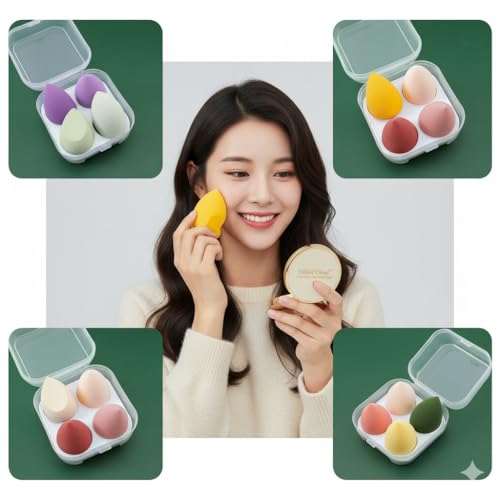 Gilded Cloud Beauty Makeup Blender Sponge Set For Girls (3 Pcs) - Image 4