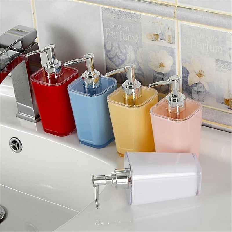 Soap Dispenser Set Bathroom Accessories 4Pcs/Set Bathroom Gadgets Soap Dispenser Cup Soap Dish Toothbrush Holder(White) - Image 2