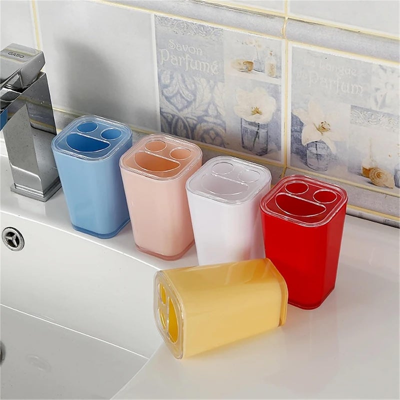 Soap Dispenser Set Bathroom Accessories 4Pcs/Set Bathroom Gadgets Soap Dispenser Cup Soap Dish Toothbrush Holder(White) - Image 3