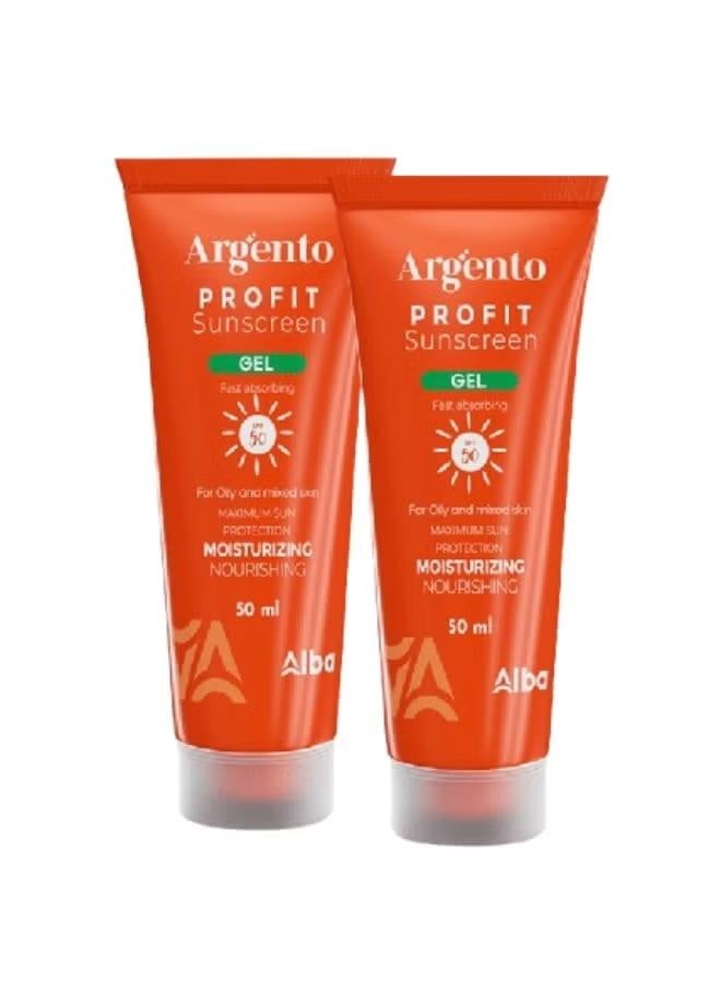 ARGENTO PROFIT SUNSCREEN GEL (1+1)50ML