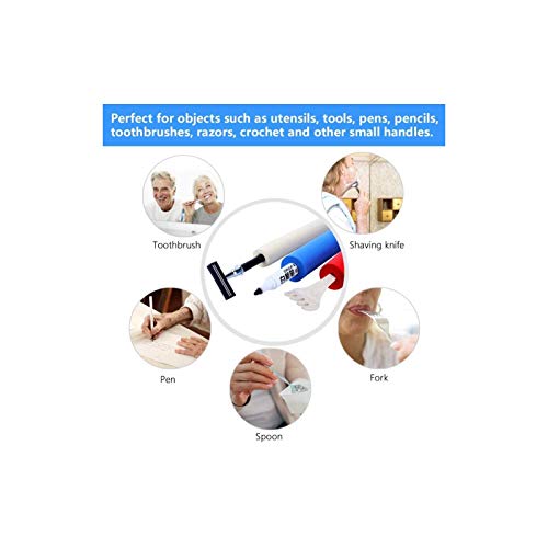 Wytino Foam Grip Tubing Utensil 6 Pcs Padding Grips Spoon Fork Round Hollow Closed Cell Tube Cut to Length Provides Wider Larger Grip Pipe Tool for Disabled or Elderly - Image 3