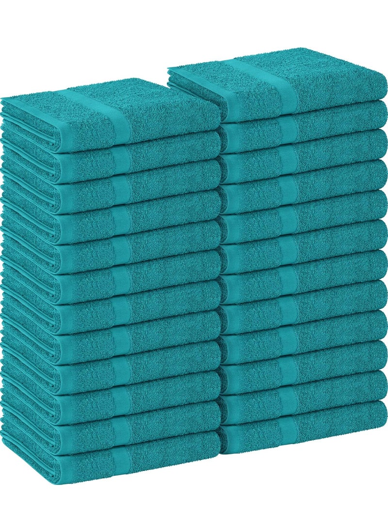 Utopia Towels - Utopia Towels  Salon Towel Pack of 24 Not Bleach Proof 16x27 Inches Highly Absorbent Cotton Towels for Hand Gym Beauty Hair Spa and Home Hair Care Turquoise - Image 1