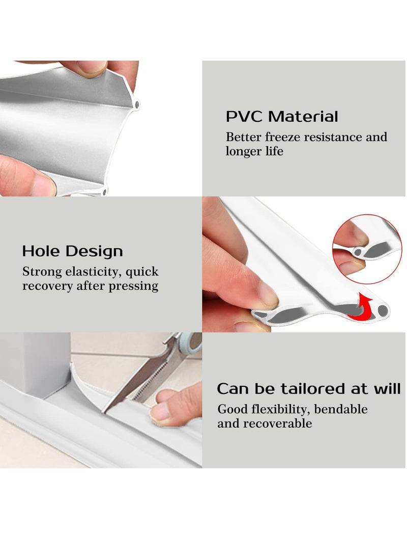 SYOSI Door Draft Stopper, 37" Door Stoppers for Bottom of Door,Adjustable PVC Bottom of Door Draft Blocker for Blocker Dust and Noise,Insulation Under Door Seal Guard Insulator - Image 5
