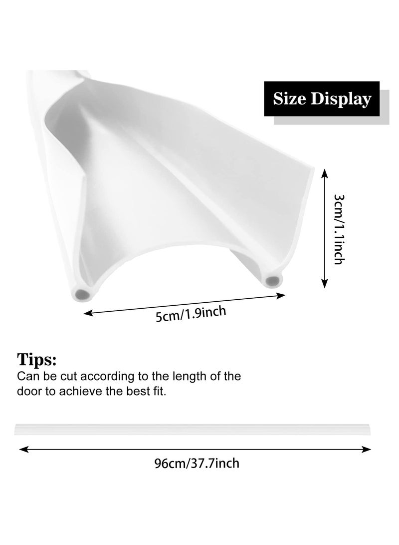SYOSI Door Draft Stopper, 37" Door Stoppers for Bottom of Door,Adjustable PVC Bottom of Door Draft Blocker for Blocker Dust and Noise,Insulation Under Door Seal Guard Insulator - Image 2